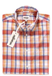 Wrangler - WRANGLER SS 1 PKT SHIRT POMPE W5860OR1C 112129524. Materiał: materiał. Długość rękawa: krótki rękaw. Długość: krótkie #1