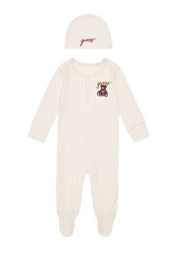 Guess Pajac H5YW18 KBZP4 Beżowy. Kolor: beżowy. Materiał: bawełna #1