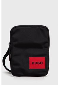 Hugo - HUGO saszetka kolor szary. Kolor: czarny. Materiał: bawełna