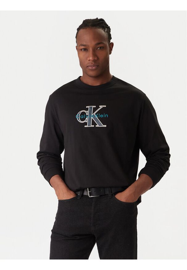 Calvin Klein Jeans Bluza LV04RE257G Czarny Regular Fit. Kolor: czarny. Materiał: bawełna