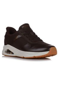 skechers - Buty do chodzenia męskie Skechers Tres-air Uno Neces. Zapięcie: sznurówki. Kolor: czarny, brązowy. Materiał: syntetyk, tkanina, materiał. Szerokość cholewki: normalna. Sport: turystyka piesza