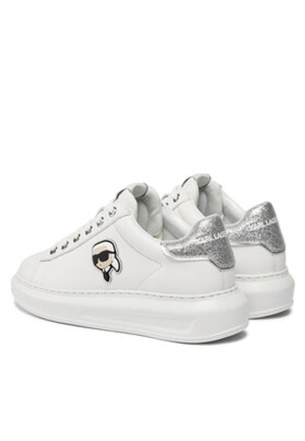 Karl Lagerfeld - KARL LAGERFELD Sneakersy KL62530N Biały. Kolor: biały. Materiał: skóra
