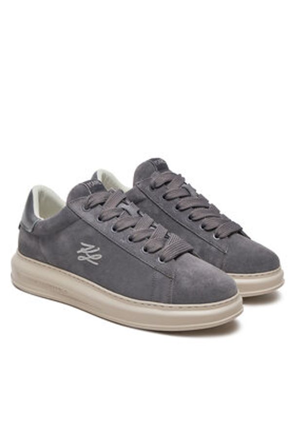 Karl Lagerfeld - KARL LAGERFELD Sneakersy Kapri KL52517 Szary. Kolor: szary. Materiał: skóra, nubuk