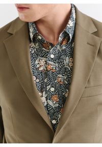 Pako Lorente - PAKO LORENTE – Zielona marynarka garniturowa z wełną. Okazja: na co dzień. Kolor: zielony. Materiał: wełna. Styl: casual #7