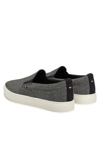 TOMMY HILFIGER - Tommy Hilfiger Tenisówki Th Hi Vulc Low Slip On Ch FM0FM05390 Szary. Zapięcie: bez zapięcia. Kolor: szary. Materiał: materiał #3