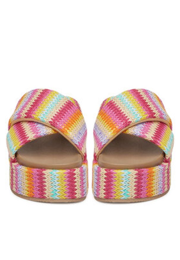 Roxy Klapki LT0613-63 Różowy. Kolor: różowy. Materiał: materiał, syntetyk