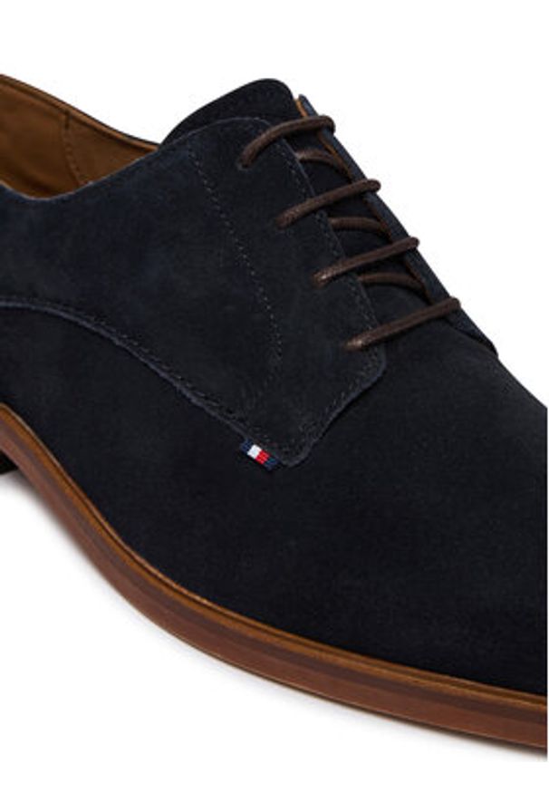 TOMMY HILFIGER - Tommy Hilfiger Półbuty Hilfiger Suede Dress Shoe FM0FM05776 Granatowy. Kolor: niebieski. Materiał: skóra, zamsz