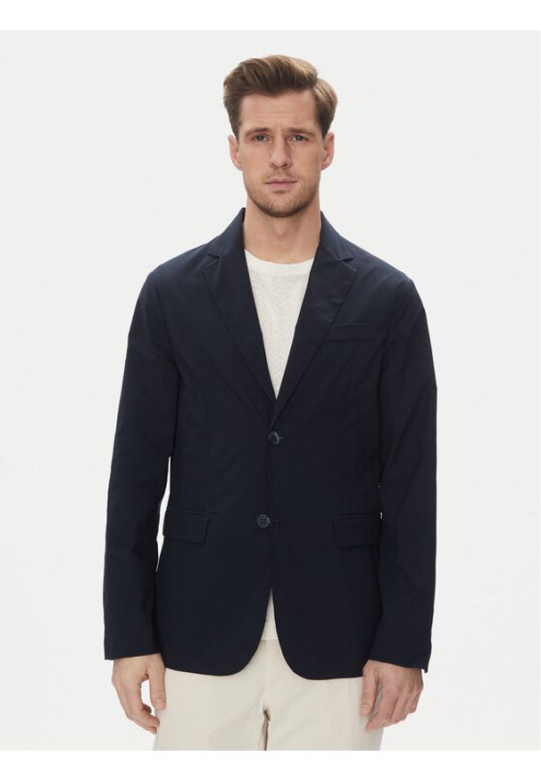 Marciano Guess Marynarka 5GHN40 2296Z Granatowy Regular Fit. Kolor: niebieski. Materiał: syntetyk