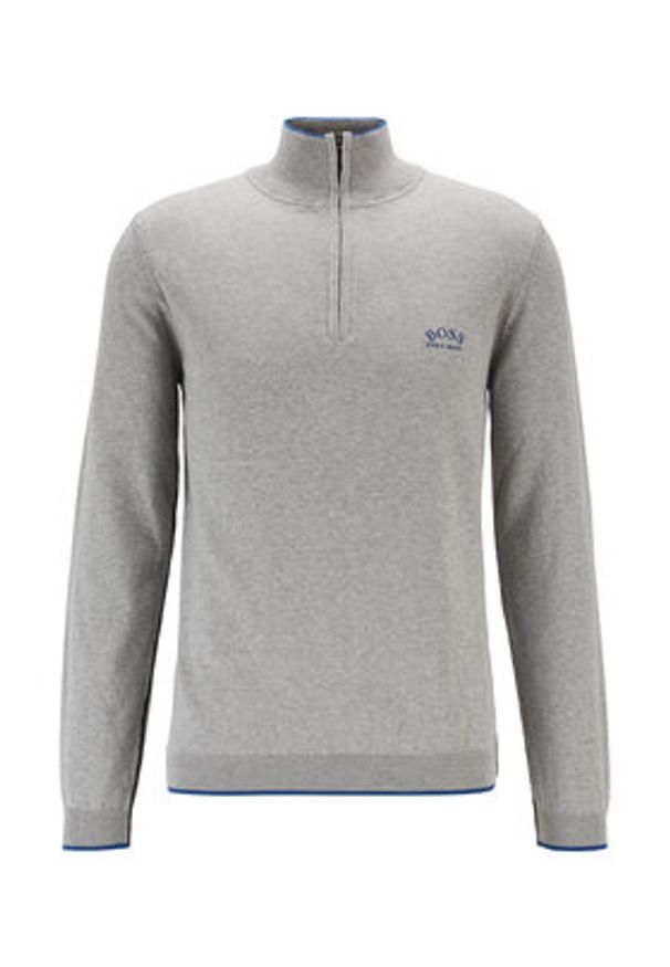 BOSS - Boss Sweter Ziston W20 50440329 Szary Regular Fit. Kolor: szary. Materiał: bawełna