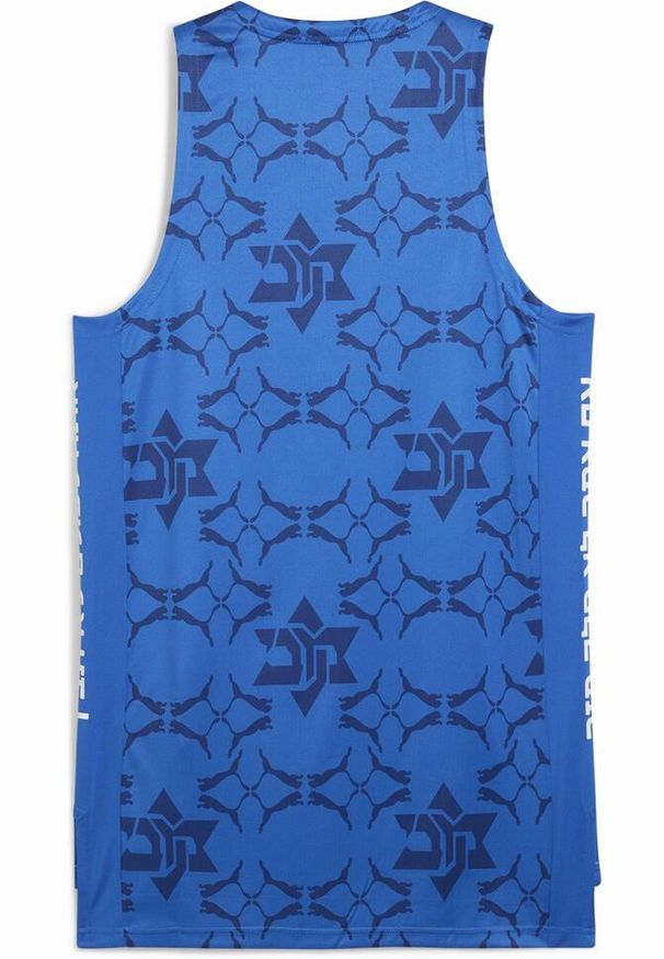 Puma - Męska koszykarska koszulka meczowa Maccabi PUMA Nautical Blue. Kolor: niebieski