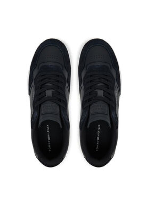 TOMMY HILFIGER - Tommy Hilfiger Sneakersy Th Basket Better Mix FM0FM05520 Czarny. Kolor: czarny. Materiał: skóra