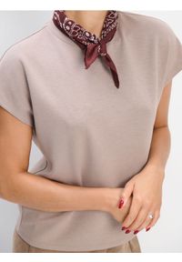 Sinsay - Koszulka z krótkim rękawem - brązowy. Kolor: brązowy. Długość rękawa: krótki rękaw. Długość: krótkie #1