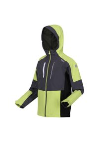 Regatta - Junior Highton IV dziecięca trekkingowa kurtka z membraną. Kolor: żółty, wielokolorowy, zielony. Sezon: zima. Styl: sportowy #1