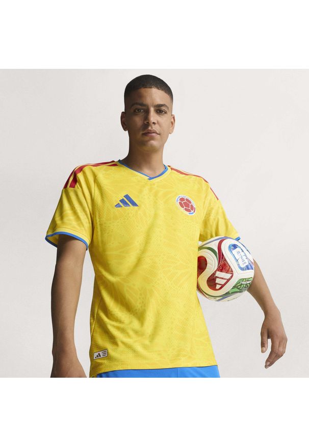 Adidas - Koszulka Colombia 26 Home Authentic. Kolor: żółty. Technologia: ClimaCool (Adidas). Sport: piłka nożna
