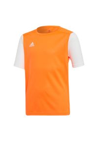 Adidas - Koszulka dziecięca adidas Estro 19. Kolor: pomarańczowy. Materiał: jersey