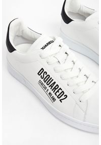 Sneakersy męskie skórzane DSQUARED2. Materiał: skóra. Wzór: nadruk