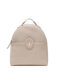 Trussardi Jeans - Plecak Trussardi 75B01356 W004. Kolor: beżowy. Materiał: skóra #1