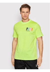 Puma T-Shirt SWxP Graphic 533623 Żółty Regular Fit. Kolor: żółty. Materiał: bawełna #1
