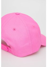 New Balance czapka LAH13010VPK kolor różowy z nadrukiem. Kolor: różowy. Wzór: nadruk #3
