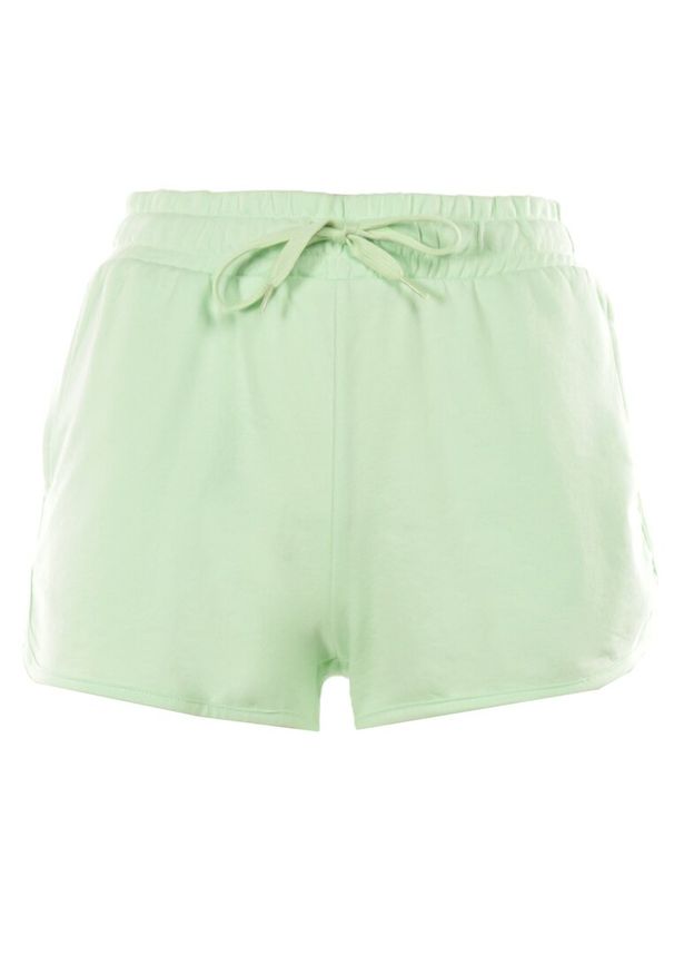 Born2be - Jasnozielone Szorty Amiphaphine. Kolor: zielony. Materiał: dresówka. Długość: krótkie. Styl: sportowy