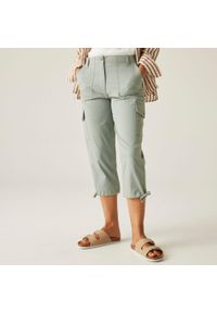 Regatta - Spodnie turystyczne capri damskie Shorebella. Kolor: szary. Materiał: materiał. Sezon: lato. Sport: turystyka piesza #1