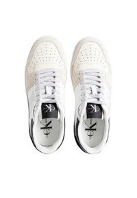 Calvin Klein Jeans Sneakersy Basket Cupsole Mod Vint YW0YW01051 Biały. Kolor: biały. Materiał: skóra #11