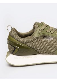 Big-Star - Sneakersy męskie khaki RR174360 303. Okazja: na co dzień. Kolor: zielony. Materiał: materiał, syntetyk. Wzór: napisy #6