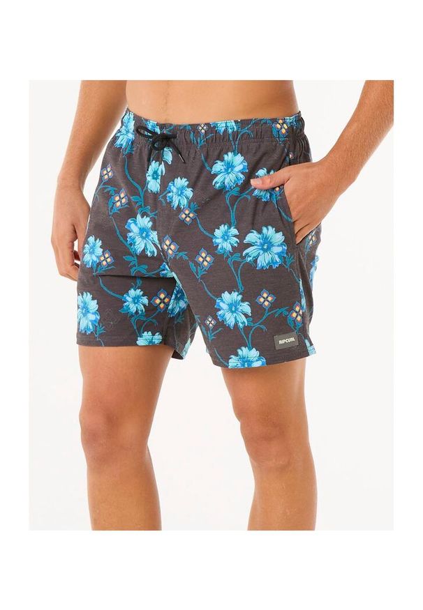 Spodenki surfingowe męskie Rip Curl Surf Revival Floral Volley Czarny. Kolor: czarny