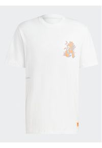 Adidas - adidas T-Shirt Graphic Glide T-Shirt IB1403 Biały Loose Fit. Kolor: biały. Materiał: bawełna #4