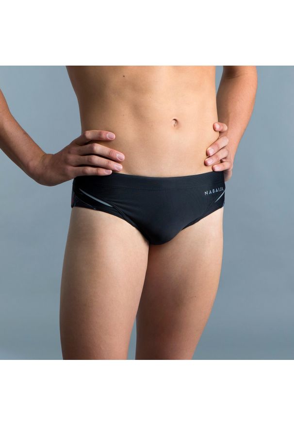 NABAIJI - Slipki pływackie męskie Nabaiji 900 Yoke Koli. Kolor: wielokolorowy, czarny, czerwony. Materiał: poliamid, poliester, materiał