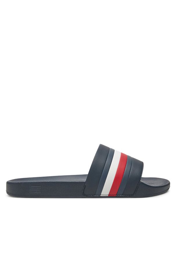 TOMMY HILFIGER - Tommy Hilfiger Klapki Pool Slide FM0FM05233 Granatowy. Kolor: niebieski