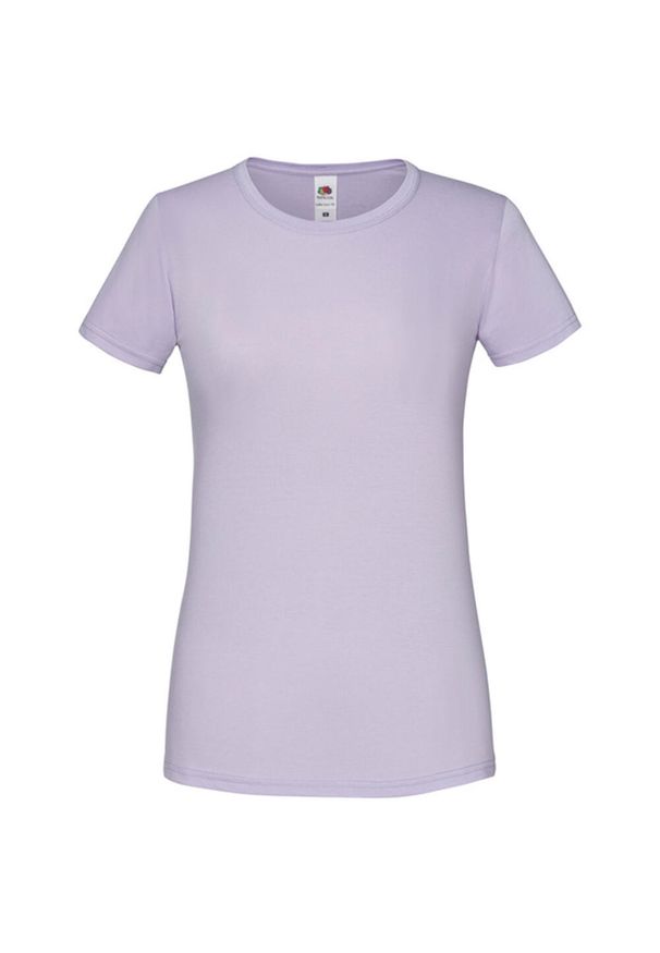 FRUIT OF THE LOOM - Koszulka Damska Z Bawełny Czesanej Iconic. Kolor: niebieski. Materiał: bawełna. Sport: turystyka piesza