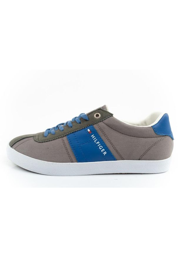 TOMMY HILFIGER - Buty sportowe trampki do chodzenia męskie Tommy Hilfiger. Kolor: szary, niebieski, wielokolorowy. Sport: turystyka piesza