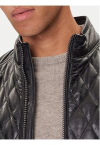 JOOP! Kurtka skórzana 17 Boys 1500150 80000851 Czarny Regular Fit. Kolor: czarny. Materiał: skóra
