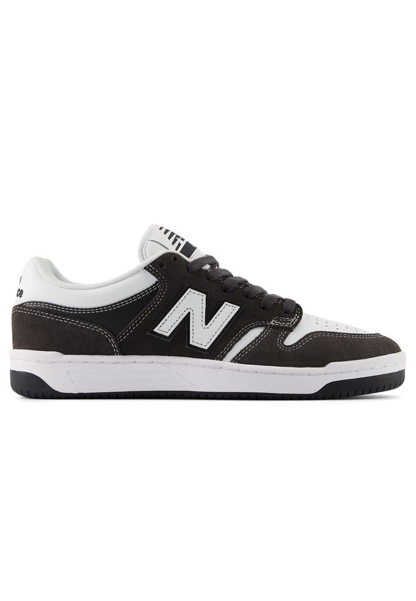 Buty męskie New Balance Numeric NM480BAB – czarne. Kolor: czarny. Materiał: zamsz, skóra, dresówka, materiał, syntetyk, guma. Szerokość cholewki: normalna. Wzór: nadruk. Sport: bieganie