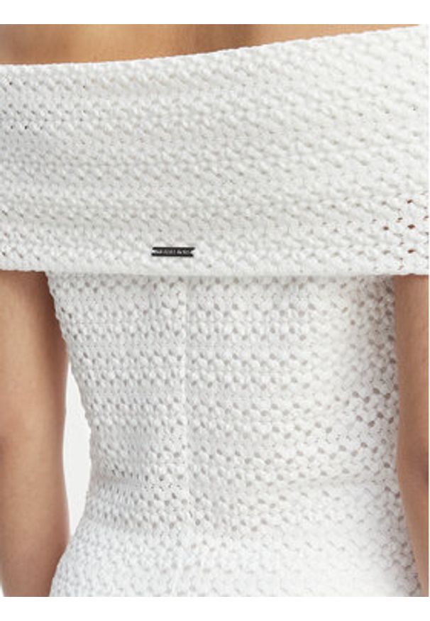 MICHAEL Michael Kors Sukienka codzienna MS683E1KS1 Biały Slim Fit. Okazja: na co dzień. Kolor: biały. Materiał: syntetyk. Typ sukienki: proste. Styl: casual