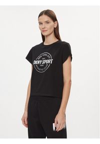 DKNY Sport T-Shirt DP3T9563 Czarny Relaxed Fit. Kolor: czarny. Materiał: bawełna. Styl: sportowy