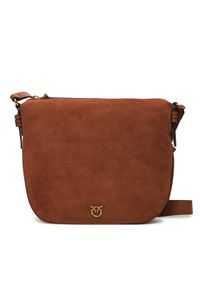 Pinko - PINKO Torebka Hobo Zip Around Classic Al 25-26 PLTT 105113 A2JH Brązowy. Kolor: brązowy. Materiał: skórzane, zamszowe