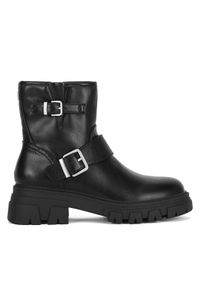 MEXX Botki MI001712843W Czarny. Kolor: czarny. Materiał: skóra