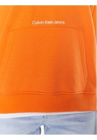 Calvin Klein Jeans Bluza J20J220945 Pomarańczowy Oversize. Kolor: pomarańczowy. Materiał: syntetyk, bawełna