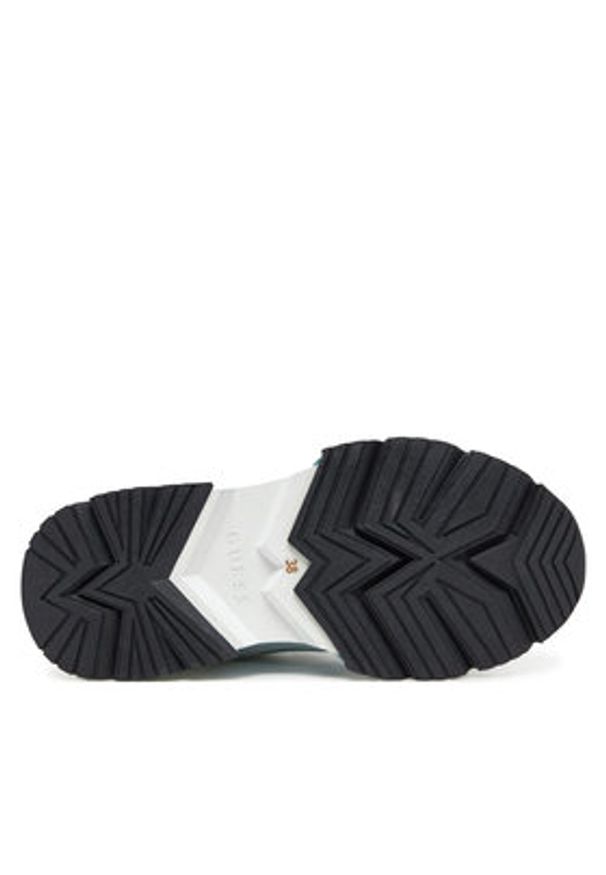 Guess Sneakersy FLJCAR ELE12 Niebieski. Kolor: niebieski. Materiał: skóra