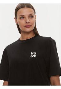 Hugo T-Shirt Dashire_4 50489198 Czarny Regular Fit. Kolor: czarny. Materiał: bawełna