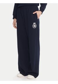 TOMMY HILFIGER - Tommy Hilfiger Spodnie dresowe UW0UW06081 Granatowy Wide Leg. Kolor: niebieski. Materiał: bawełna #1