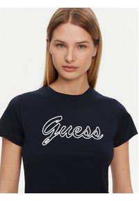 Guess T-Shirt V5GI02 K9RM1 Granatowy Slim Fit. Kolor: niebieski. Materiał: bawełna