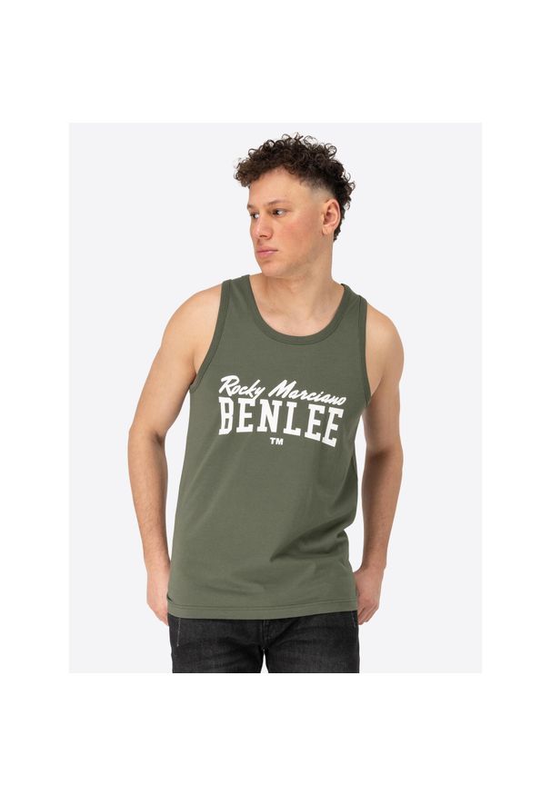 Tank top Benlee Ludica. Kolor: wielokolorowy, biały, zielony. Materiał: bawełna. Długość rękawa: bez rękawów