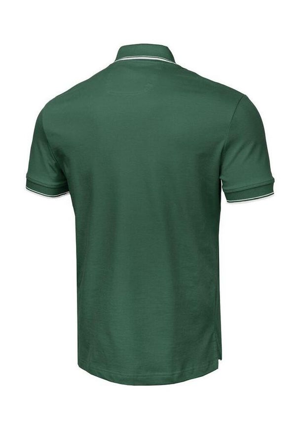 PITBULL - Koszulka męska Pitbull Polo Pique Stripes Regular. Typ kołnierza: polo. Kolor: zielony. Materiał: bawełna. Styl: klasyczny