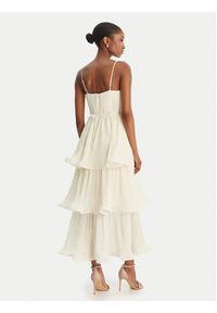 Guess Sukienka koktajlowa W6GKA GW2584 Écru Regular Fit. Materiał: syntetyk. Styl: wizytowy #2