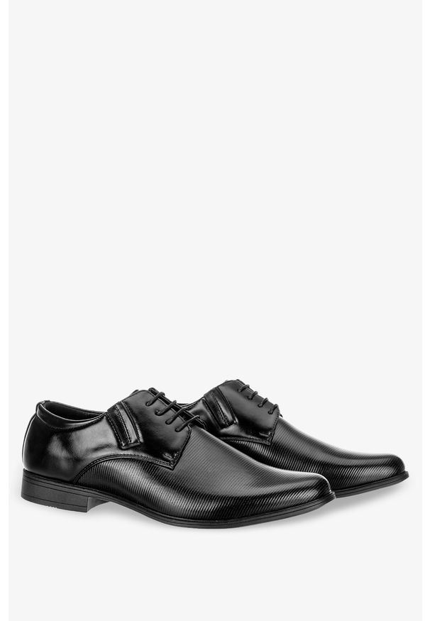 Casu - Czarne buty wizytowe sznurowane casu mxc395. Kolor: czarny. Styl: wizytowy