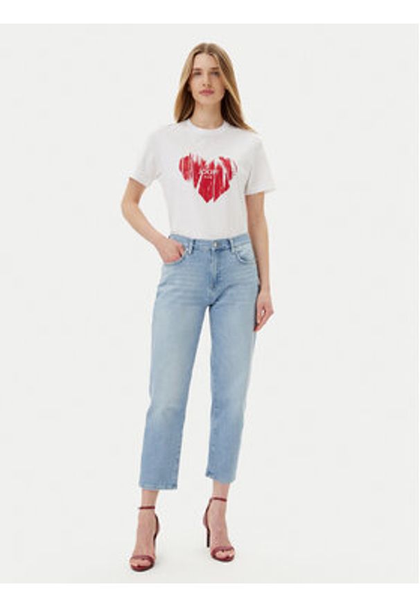 JOOP! Jeans T-Shirt Tessa 30046948 Biały Regular Fit. Kolor: biały. Materiał: bawełna
