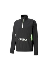 Puma - Bluza treningowa męska PUMA Fit Heritage Woven. Kolor: czarny. Sport: fitness